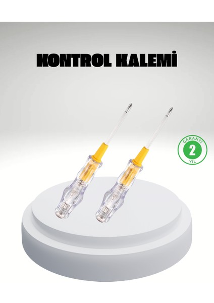 Elektrik Test Kalemi Neon Işıklı Nikel Kaplama 110-220V Dirençli - BI001V-4YW3D7