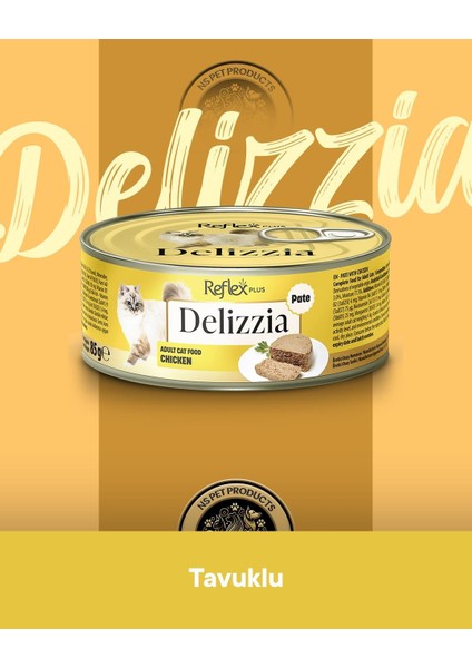 Plus Delizzia Yetişkin Tavuklu Pate Kedi Maması 85 Gram fiyatları
