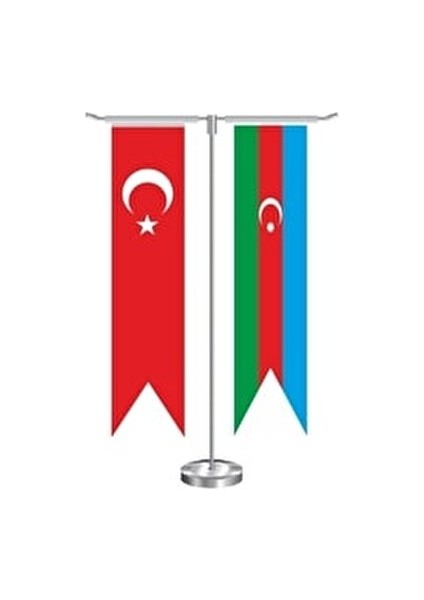 T Kırlangıç Azerbaycan Masa Bayrağı Takımı 8x32 cm Kırmızı ve Yeşil Renkli fiyatları