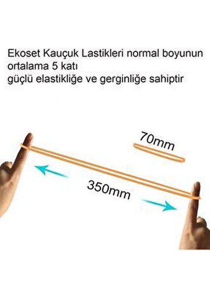 5'li Paket Para Lastiği 5 x 500 gr 70 mm Uzunluk 45 mm Çap Sağlam ve Esnek