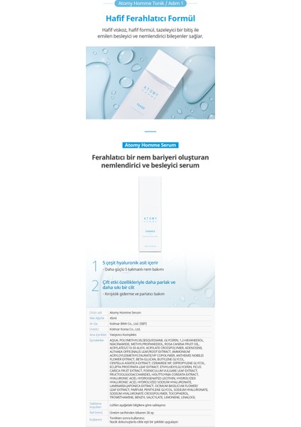 Erkekler Için Homme Cilt Bakım Seti Aqua-Gg ve 5x Hyaluronik Asit Içeren 3'lü Yoğun Nemlendirici