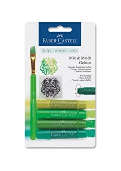 Yeşil Tonları 4 Renk Gelato Mum Boya Seti Tasarımcılar İçin İdeal fiyatları