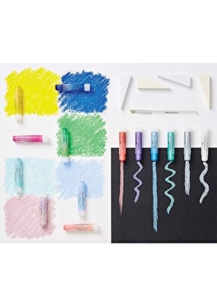 Yeşil Tonları 4 Renk Gelato Mum Boya Seti Tasarımcılar İçin İdeal modelleri