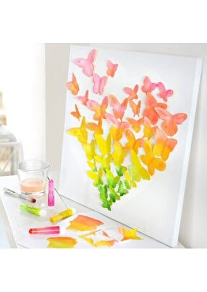 Yeşil Tonları 4 Renk Gelato Mum Boya Seti Tasarımcılar İçin İdeal