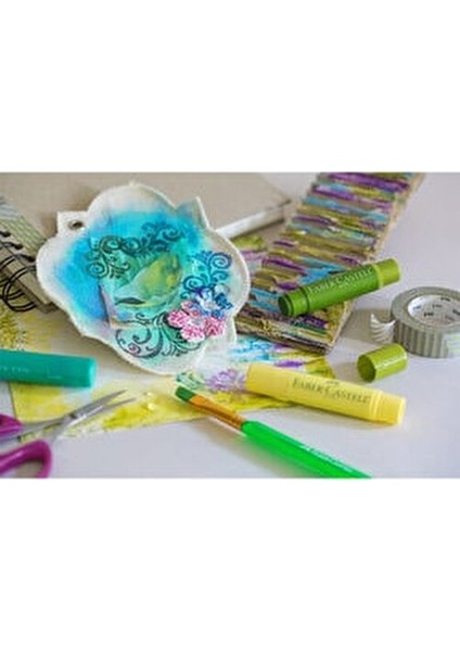 Yeşil Tonları 4 Renk Gelato Mum Boya Seti Tasarımcılar İçin İdeal