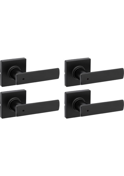 Breton Iç Mekan Gizlilik Kapı Kolu Kilitli 4&apos;lü Paket, Banyo ve Yatak Odası Için Kapı Kolu, Mat Siyah Ters Çevrilebilir Anahtarsız Dönüş Kilidi, Mikroban Korumalı fiyatları