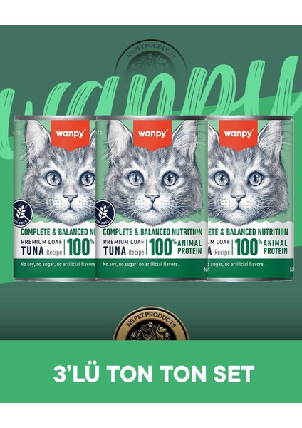 Ton Balıklı Ezme Kedi Konservesi 3X375 gr