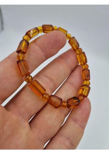 Bal Kehribar Özel Kesim Bileklik modelleri