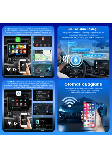 USB 2in1 Converter Kablosuz Carplay Apple ve Android USB ve Type-C Uyumlu Araç Wireless Dönüştürücü modelleri