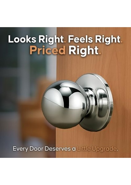 Bakır BK2020PS Ball Passage Tuerknauf Paslanmaz Çelik, Cilalı,