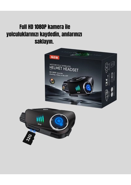 Q28 Full Hd Kameralı Motosiklet Kask Kulaklığı – 45 Saat Müzik Ipx6 Su Geçir - ME001W-51KZL modelleri