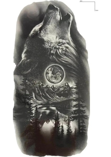 Geçici Kurt Dolunay Dövme Tattoo Sticker fiyatları