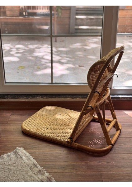 Rattan Yer Şezlongu Tatami Chair – Doğal El Işçiliği Katlanabilir Yer Koltuğu | Salon, Balkon, Teras Için Zemin Oturma Koltuğu fiyatları