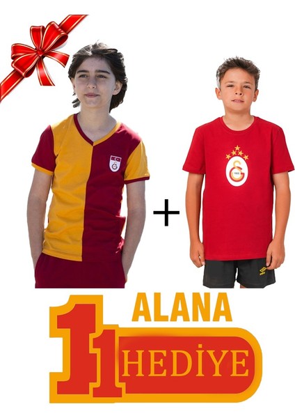 Orijinal Metin Oktay Çocuk T-Shirt 5 Yıldız Kırmızı Çocuk T-Shirt Hediyeli