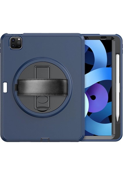 iPad Pro 11 (2018) Kılıf Hand Strap Tablet Kılıfı - LACIVERT-(5796) - ME001W-51HEZ1 modelleri