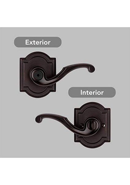 Madrina, Iç Mekan Gizlilik Kapı Kolu Yatak Odası/banyo Için Ters Çevrilebilir Kol, Anahtarsız Kapı Kilidi, Venedik Bronz