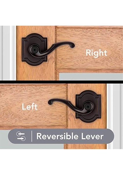 Madrina, Iç Mekan Gizlilik Kapı Kolu Yatak Odası/banyo Için Ters Çevrilebilir Kol, Anahtarsız Kapı Kilidi, Venedik Bronz fiyatları