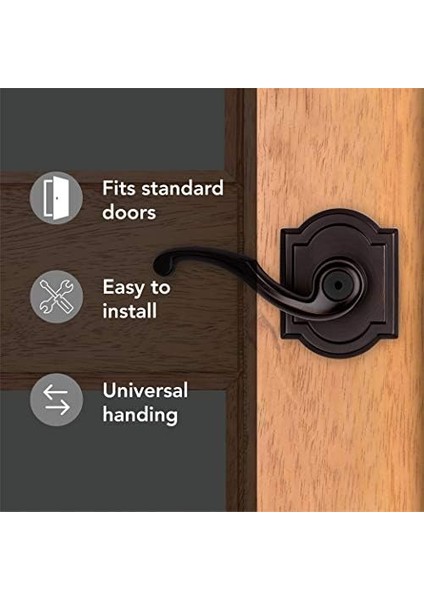 Madrina, Iç Mekan Gizlilik Kapı Kolu Yatak Odası/banyo Için Ters Çevrilebilir Kol, Anahtarsız Kapı Kilidi, Venedik Bronz modelleri