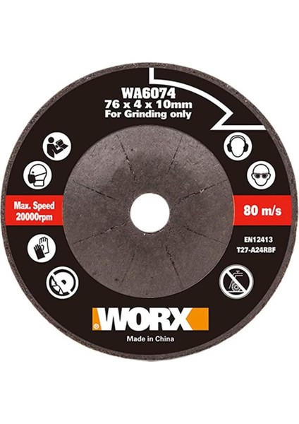 WA6074 WX801 Için 76X10MM Metal Taşlama Taşı