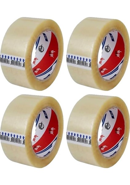 Koli Bandı 45X100 Şeffaf (Fil) En 45MM, Uzunluk Net 100 Metre, Basınca ve Gerilime Dayanıklıdır (4 Adet)