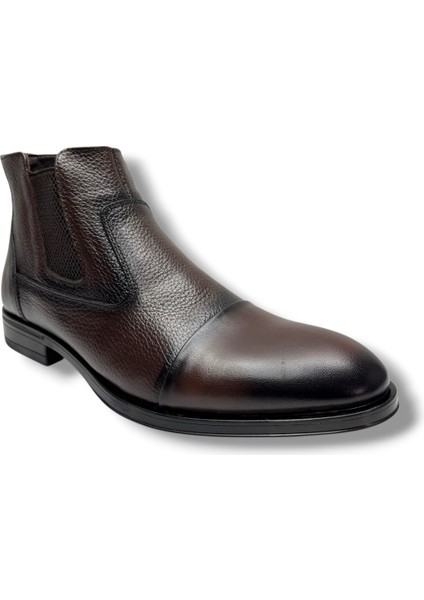 010-26 Hakiki Deri Anatomik Fermuarlı Erkek Bot