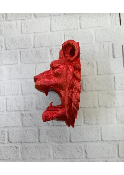 Gold Red Aslan Başı Duvar Aksesuarı fırsatları