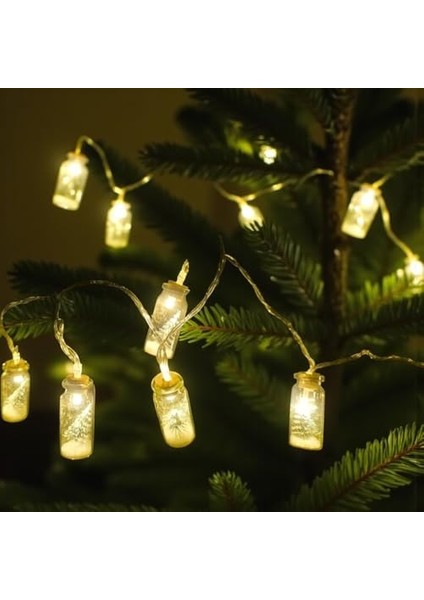 Yılbaşı LED Zincir Işık Cam Şişe 165CM 10 Ampul AST6003