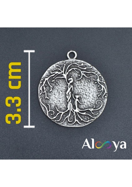 Anne Çocuk - Hayat Ağacı Gümüş Kaplama Kolye Ucu fiyatları