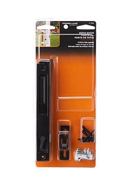 C 1043 Diecast Anahtarsız Sürgülü Kapı Kolu Seti 1 Inç Ila 1-1/8 Inç Kalın Sürgülü Cam Kapılar, Siyah (Tekli Paket)