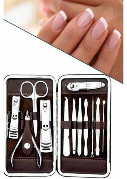 12 Parça Manikür Pedikür Seti Özel Deri Çanta El Ayak Bakımı Akne ve Sivilce - ME001W-51NWT modelleri