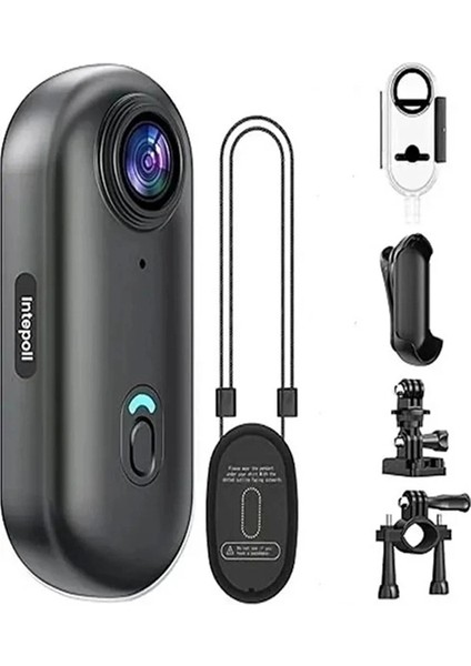 Mini 4K Wıfı Aksiyon Kamerası Vücut Kamerası Giyilebilir Video Kaydedici Hafıza Kartı Dahil