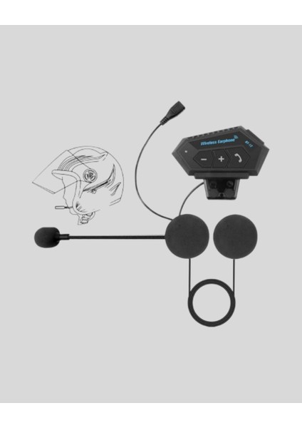 BT22 Kablosuz Kask Kulaklığı – Bluetooth 5.0 Intercom Su Geçirmez ve Uzun Öm? - ME001W-51MRV modelleri