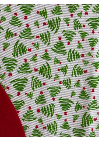 Çam Ağacı Desenli Runner Yeşil-Beyaz 150CM/50CM indirimleri