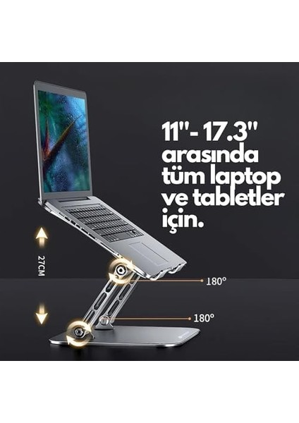 Npo NVR-5035 Açı Ayarlı Ergonomik Özel 17" Masaüstü Notebook Stand Gümüş Gri modelleri