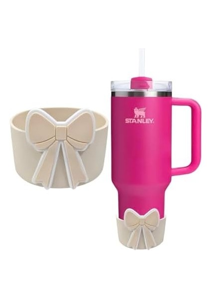 Uyumlu Bej, Krem Renk, Büyük Boy Fiyonk Tasarımlı Kaydırmaz Taban Koruyucu Altlık