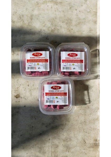 Arzu Hanım 3'lü Bomba Atom Çayı Kış Çayı Zencefil Zerdeçal Hibisküs Çayı