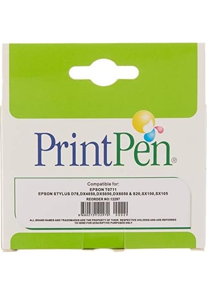 Epson T0711 Siyah Muadil Mürekkep Kartuşu