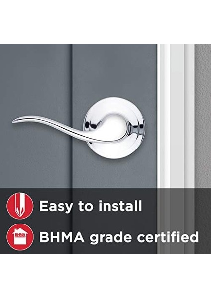 Tustin Iç Geçit Kapı Kolu, Dolap ve Koridor Kapıları Için Kol, Ters Çevrilebilir Kilitlemesiz Kol Kolu, Parlak Krom fiyatları