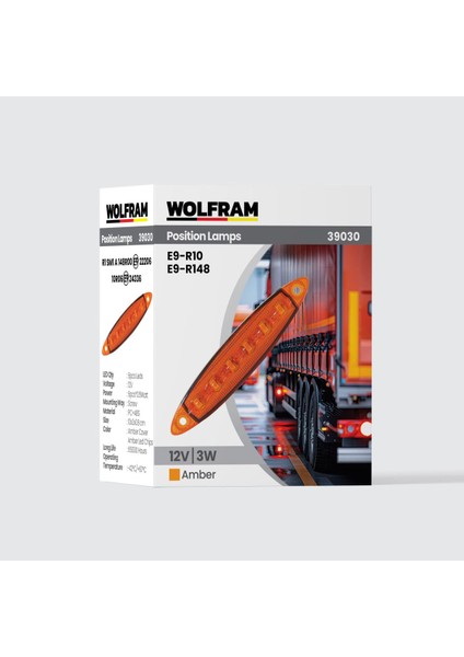 LED Yan Pozisyon Lambası Amber Renk Parmak LED 12V 3W E9-R10 Belgeli 10'lu Paket - Wolfram 39030 fiyatları