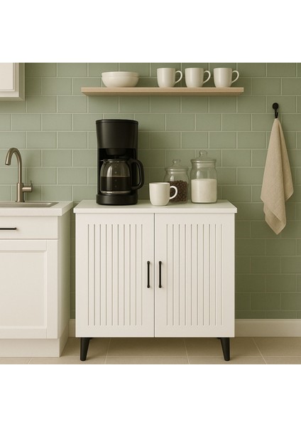 Kahve Köşesi Dolabı ( Derinlik 47 cm ) Çok Amaçlı Dolap Raflı Mutfak Dolabı BKDM006 indirimleri