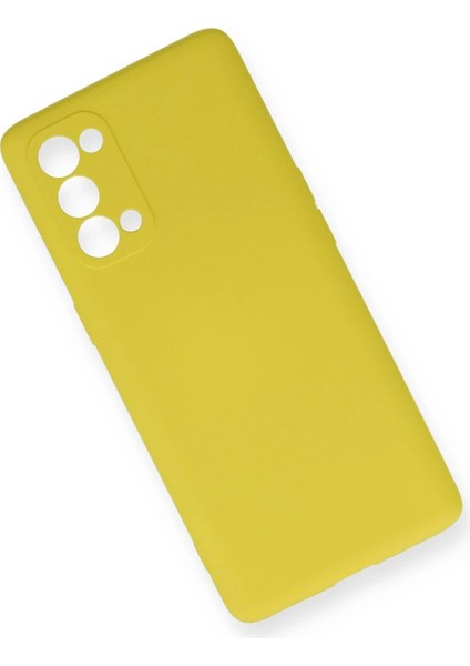 Oppo Reno 5 Pro Kılıf Nano Içi Kadife Silikon - SARI-(5796) - ME001W-5190F9 modelleri