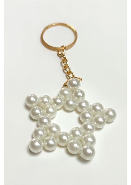 2’li Inci Detaylı Anahtarlık Seti – Yıldız & Deniz Kabuğu Charm, Altın Halkalı Şık Tasarım fiyatları