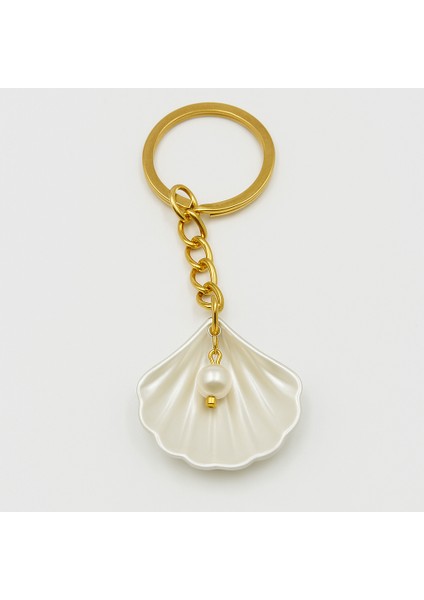 2’li Inci Detaylı Anahtarlık Seti – Yıldız & Deniz Kabuğu Charm, Altın Halkalı Şık Tasarım modelleri