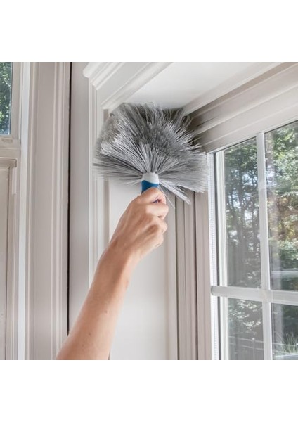 Cobweb Duster Örümcek Ağı ve Köşe Toz Alıcı Gri