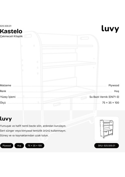 Kastelo Çekmeceli Kitaplık Montessori indirimleri