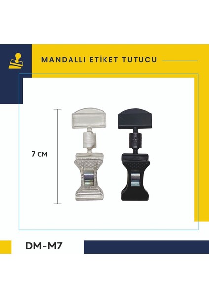 Plastik, Mini Mandal Etiket Tutucu, Siyah 7 cm fiyatları