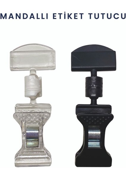 Plastik, Mini Mandal Etiket Tutucu, Siyah 7 cm fırsatları