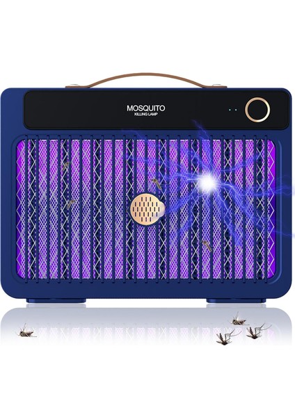 Uv Mor Işık Sinek Sivrisinek Öldürücü Cihaz - Şarjlı | 4000MAH | 3000V Güçlü Izgara | Sessiz Çalışma