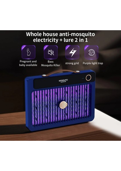 Uv Mor Işık Sinek Sivrisinek Öldürücü Cihaz - Şarjlı | 4000MAH | 3000V Güçlü Izgara | Sessiz Çalışma fırsatları