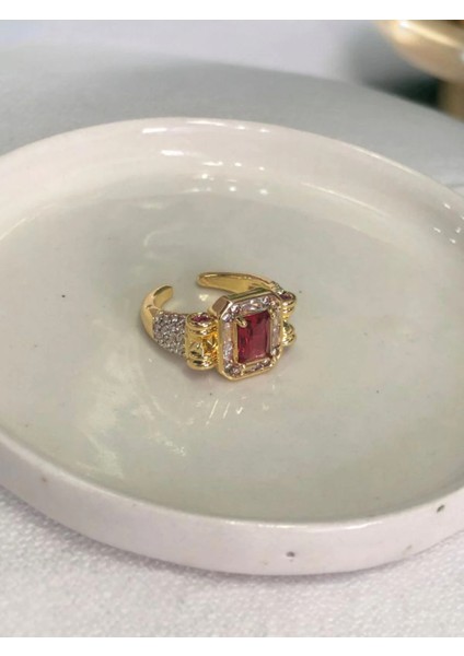 Vintage Kırmızı Taşlı Retro Yüzük fiyatları